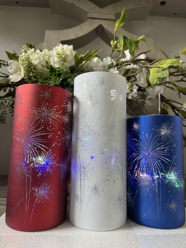RARE Valerie Parr Hill Set 3 Fireworks Hurricanes LED Multi Color QVC