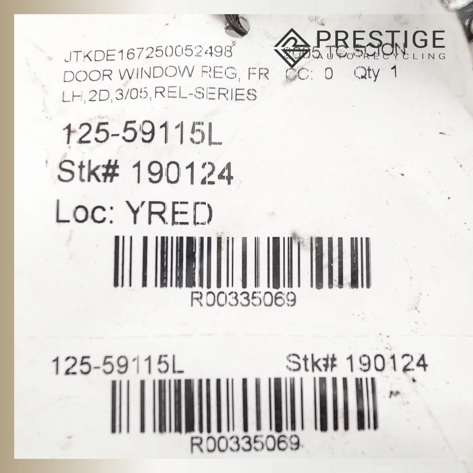 2004–2015 SCION TC XD Door Window Regulator w/ Motor Front Left 69802-52070 - Image 4 of 4