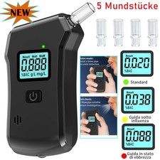 Testsieger Alkoholtester Polizeigenau Promille-Test Atem-Messgerät + 5Mundstücke