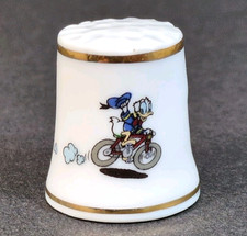 Thimble Donald Duck Huey Dewey Louie NE First Disney Characters Porcelain Vtg