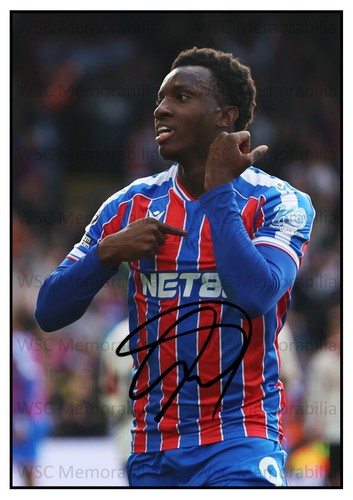 10893. Eddie Nketiah Signed Pictures A4 Prints Crystal Palace Arsenal Leeds