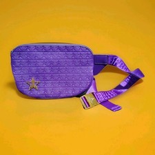 New NWT   Jeffree Star Cosmetics Purple Logo Stars Fanny Pack Crossbody Bag