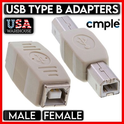 USB Type B Coupler Printer Adapter M/M F to F Gender Changer Scanner Connector