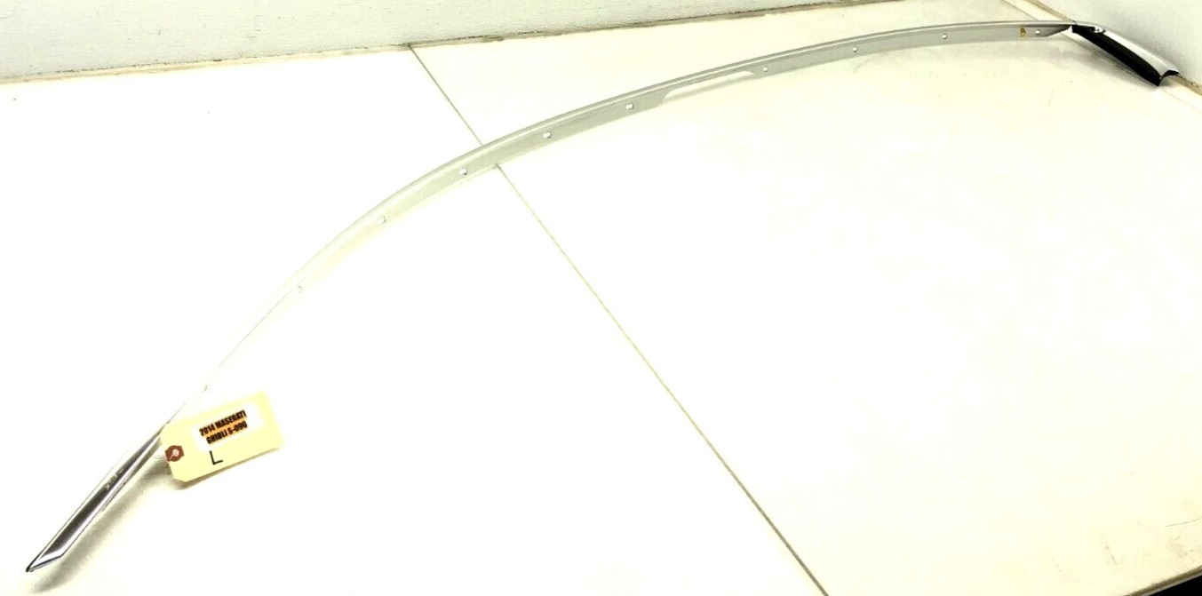 2014-2017 MASERATI GHIBLI LEFT DRIVER UPPER ROOF WINDOW MOLDING TRIM CHROME OEM.