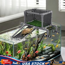 Turtle Basking Platform with Slip-prevention Ramp, above Tank Dry Resting Ar