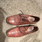 David Joan Men’s Brown Leather Oxford Cap Toe Brogue Lace-Up Dress Shoes 9 — photo 5