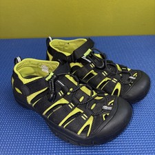 Keen Big Kids Newport H2 Sandals Size 4 US 36 EU Black/Green Water Shoes