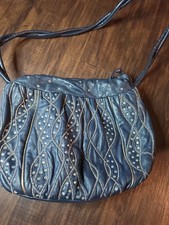Rita Diana for Mylinka Vintage Blue And Daimond Studs Hobo Purse