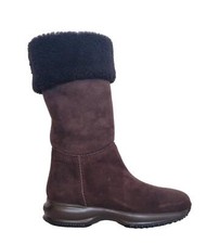 HOGAN stivali da donna in camoscio low boot HXW00N09270U12S800 marrone 35