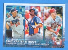 2015 Topps #285 LL Mike Trout/Nelson Cruz/Chris CarterAngels/Orioles/Astros