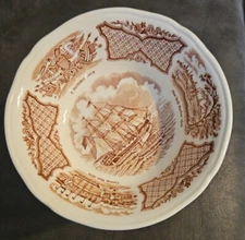 Fair Winds Alfred Meakin Staffordshire Brown Set Of 15 Fruit Dessert Bowls 5.25”