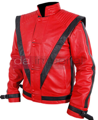 MJ Thriller red Faux Leather Jacket, Michael Jackson Red Jacket