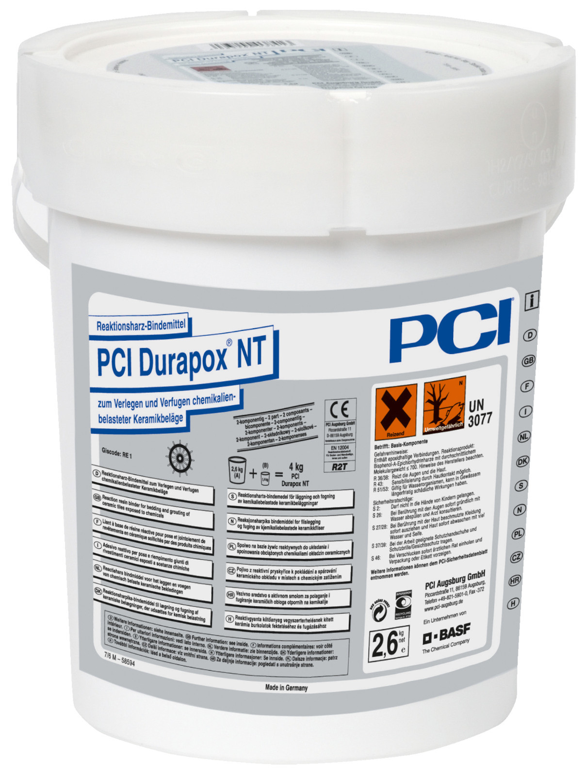 Pci Durapox NT 4 Kg Old White Tile Adhesive Grout Mortar Epoxy Resin Grout