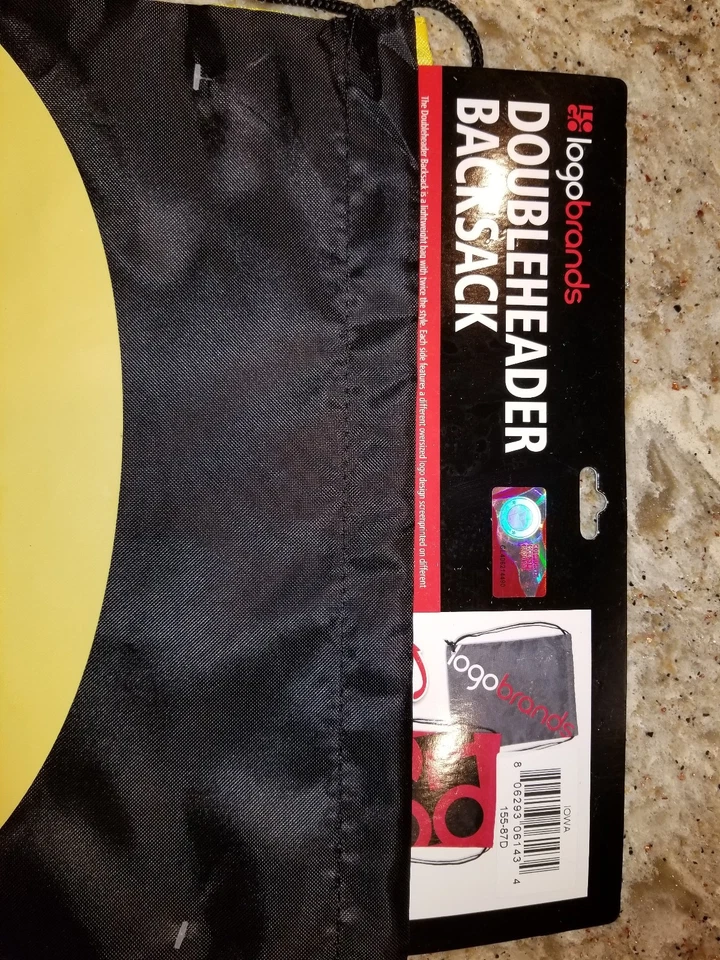 LOGO CHAIR IOWA HAWKEYES DOUBLEHEADER BACKSACK Similar to a backpack DrawString - Image 3 of 3