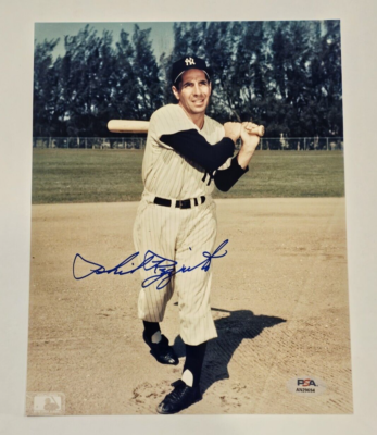 PHIL RIZZUTO Signed 8x10 Photo-HALL OF FAME-NEW YORK YANKEES-PSA