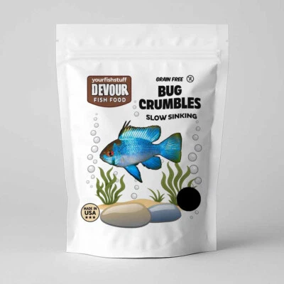 YOUR FISH STUFF YFS Grain Free Bug Formula Sinking Crumbles 2-4mm Bulk Aquarium Fish Food Devour