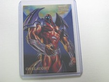 1996 Marvel Masterpieces rare Trading Card # 32 Onslaught - Boris & Julie 