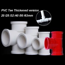 Tee Joint Thickened / T Piece Pipe  PVC Water Supply Pipe Plastic Pipe 20mm-63mm