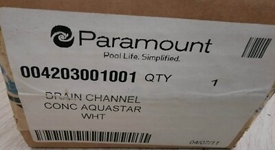 Paramount Aquastar pool Channel drain cover in Black