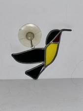 Leaded Stained Glass Hummingbird Suncatcher Art Homemade