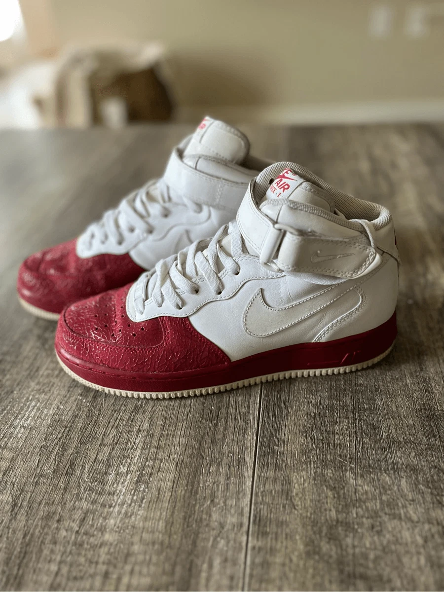 Nike Air Force 1 High - White - Varsity Red 