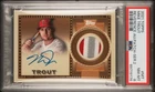 2021 Topps Reverence Patch On Card Auto Mike Trout /10 Pop 1 (N/H)