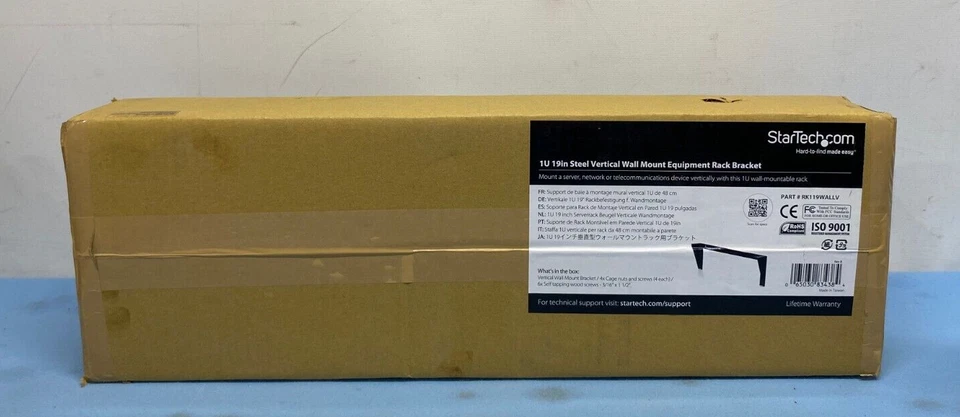 StarTech RK119WALLV 1U 19in Steel Vertical Wall Mount Equipment Rack - Image 2 of 2