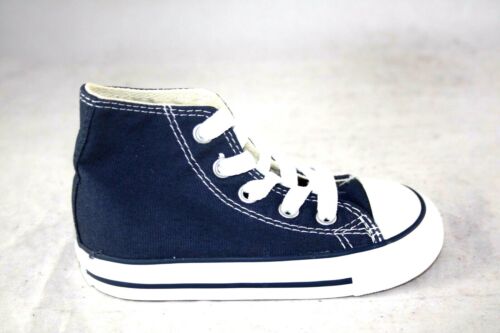 KLEINKIND CONVERSE CANVAS 7J233 HI TOP MARINEBLAU/WEISS FREIZEIT BABYSCHUH - Bild 1 von 8