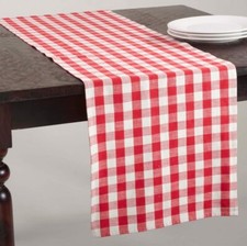 2 Pack Gingham Collection Farmhouse Plaid Pure Cotton Table Runner