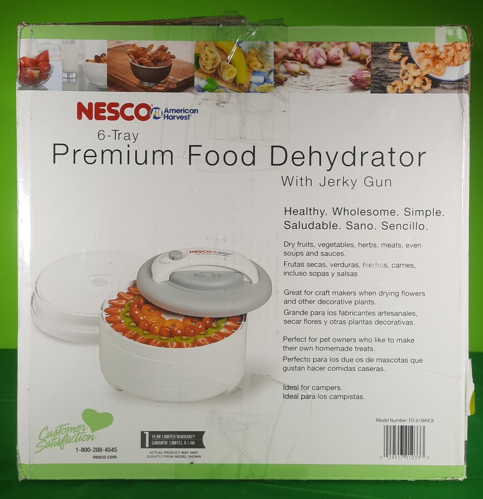 FD-61WHCK Food Dehydrator (6 Tray/Jerky Gun) | NESCO®