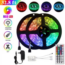 LED Strip Lights 33ft RGB Led Room Lights 5050 Led Tape Lights Color Changing