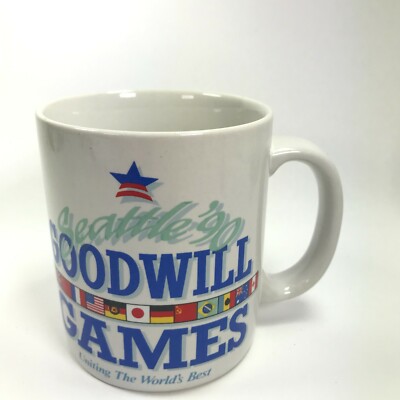 Vtg Seattle 1990 Mug Goodwill Games/Uniting The World's Best Souvenir Cup C28