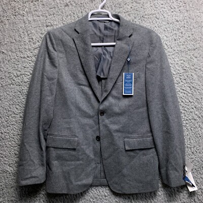 Ryan Seacrest Mens Suit Jacket 40 Regular Gray 2 Button Blazer