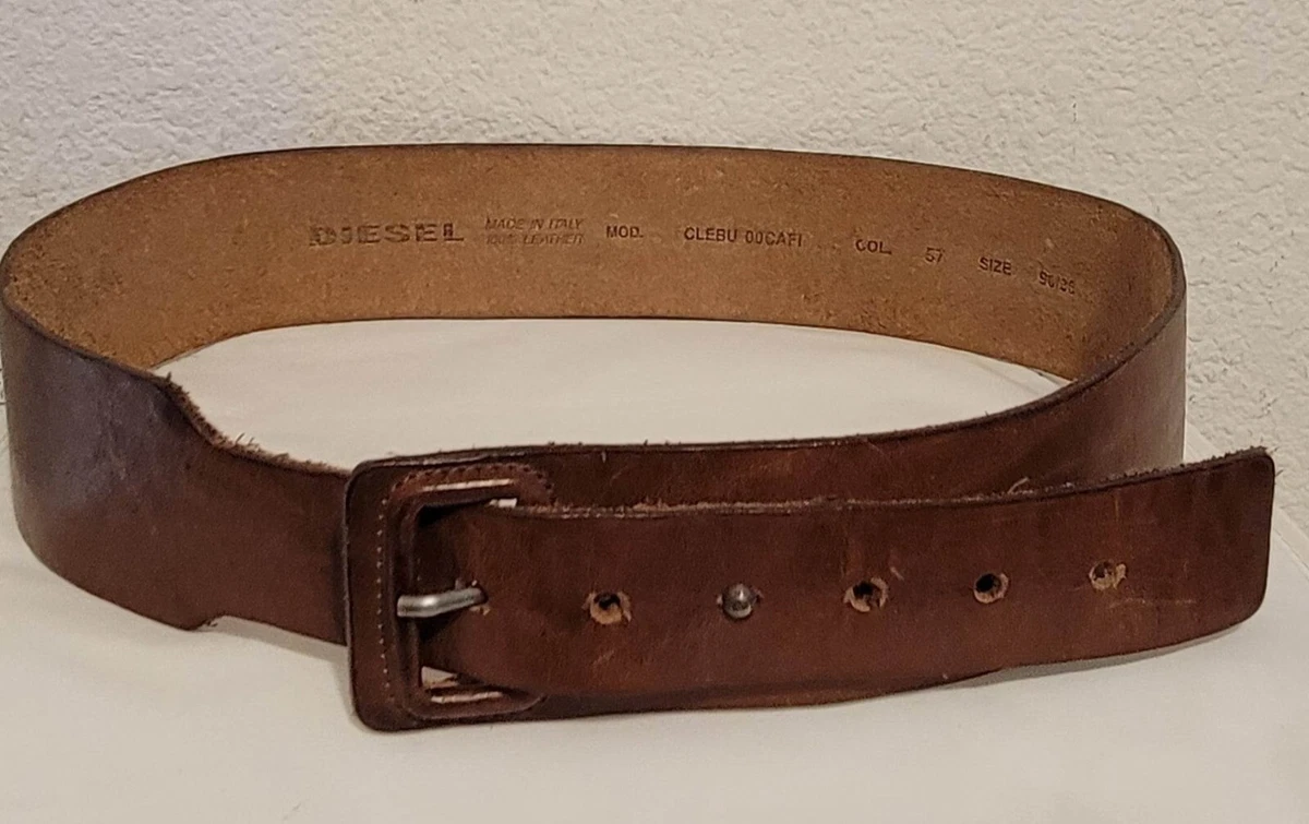 Diesel Womens Brown Leather Belt sz 36 90 Made In Italy