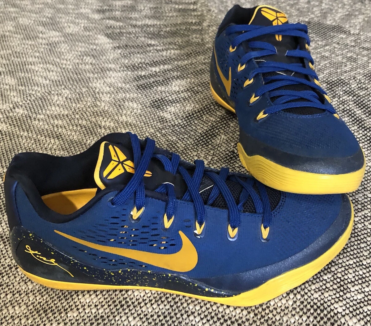 Nike Kobe 9 EM Gym Blue University Gold Mens Size 10 Style 