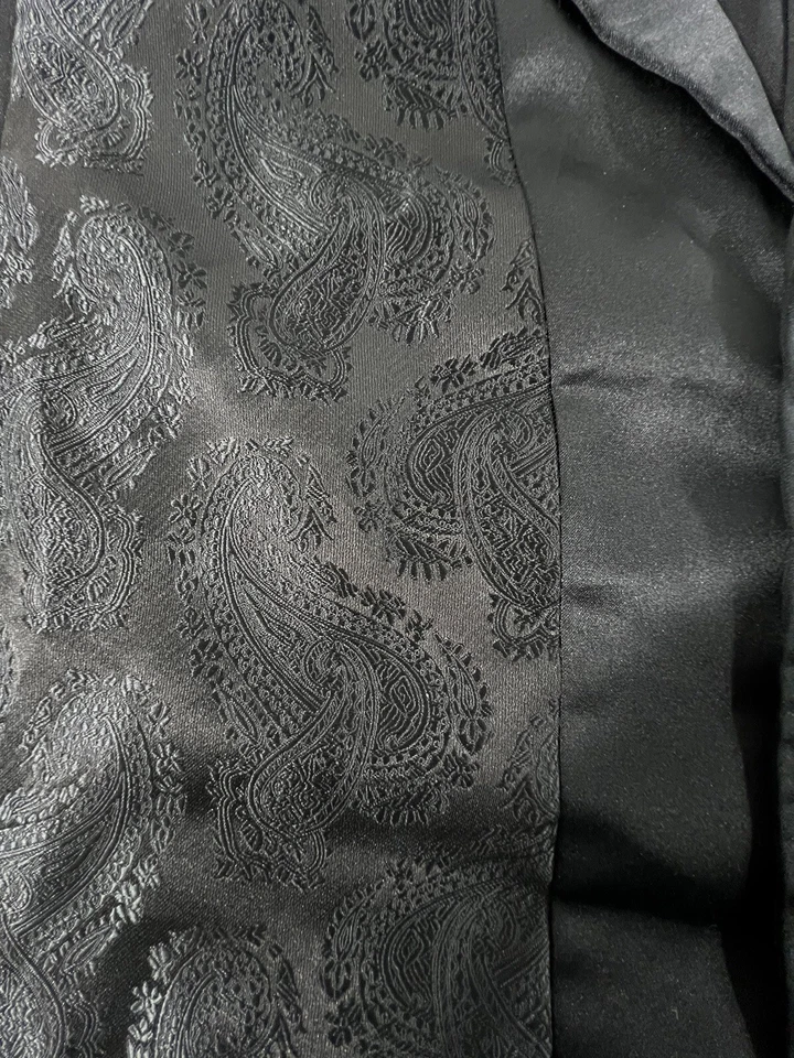 Scully Mens Classic Western Cowboy Dress Vest Black Paisley Large - Image 3 of 4