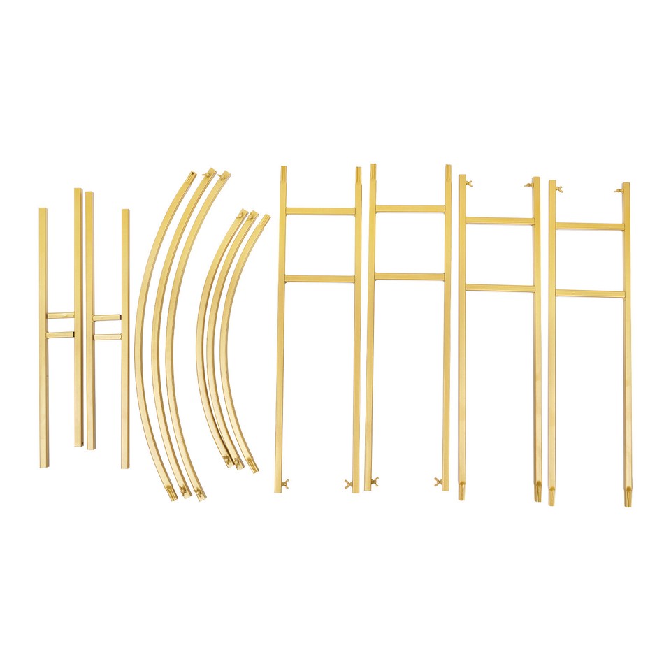 Gold Round Arch Rack Wedding Party Arch Frame Backdrop Decor Arch Stand ...