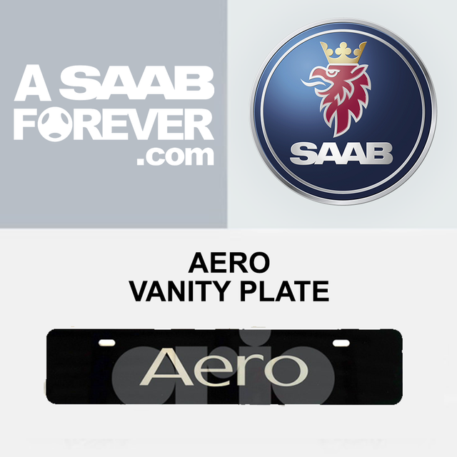 NEW SAAB AERO VANITY LICENSE PLATE EURO STYLE 93 95 97x 9000
