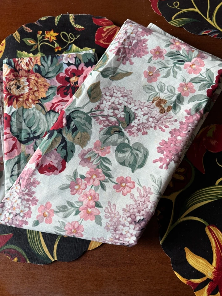 NEW VINTAGE RALPH LAUREN ALLISON FLORAL RECTANGULAR BANQUET TABLECLOTH 58" x 106 - Image 2 of 4