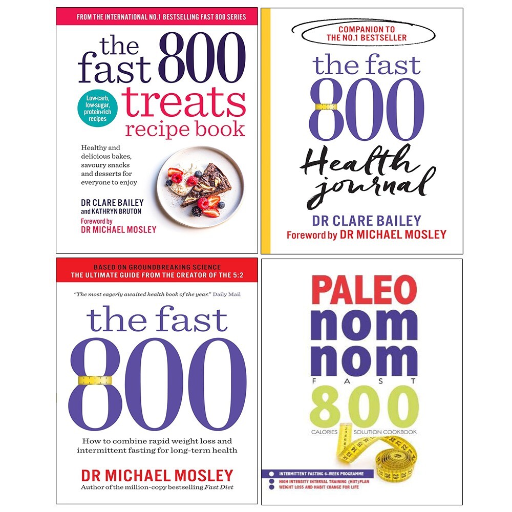Michael Mosley Collection 4 Books Set Paleo Nom Nom Fast Fast 800 Treats Recipe