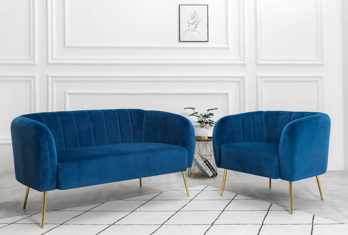 Velvet Upholstered Oyster Armchair Tub Chair Living Bed Room Sofa