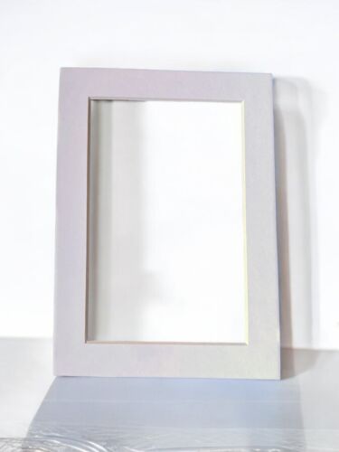 Frame Mat 5 in x 7 in White Beveled Opening 5.5 in x 3.5 in Photo Art Elegant