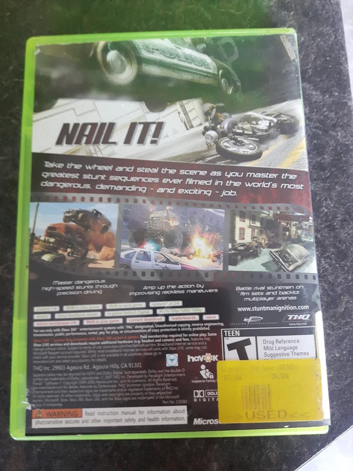 Stuntman Ignition 2006 Xbox 360 Game COMPLETE Good Condition - Image 2 of 2