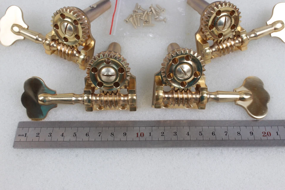 1set 3/4 4/4 Upright Bass Peg String Tuners  Tuning Peg Brass Easy Adjust - Image 2 of 4