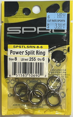 SPRO Power Split Ring SPSTLSRN-8-6  sz. 8  lb.test 255 QTY. 6