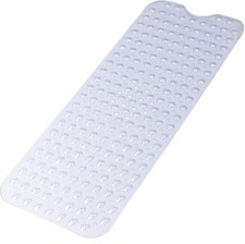 Extra Long Non Slip Bathtub Mat - 40 x 16 Inch Machine Washable Tub Mats with Su