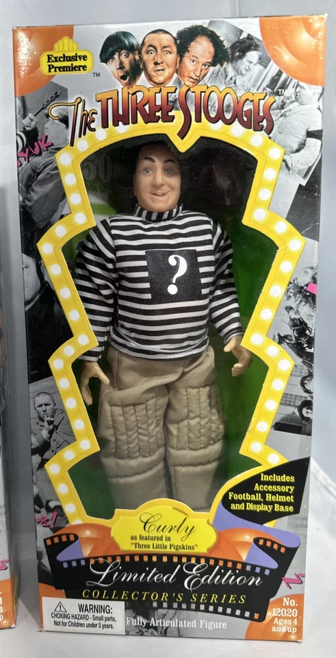 Lote de figuras 1996 estreno exclusivo de The Three Stooges "Three Little Pigskins" Foto 4 de 4