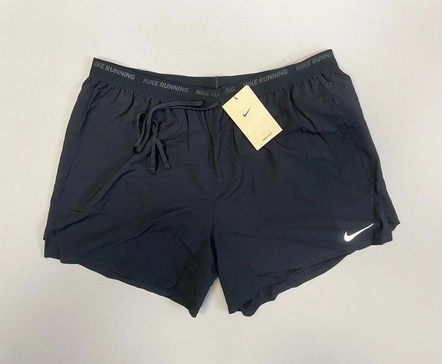 Nike Stride 5” Running Sport Shorts Dri-Fit Brief Lined Black Size XL HV2193-01