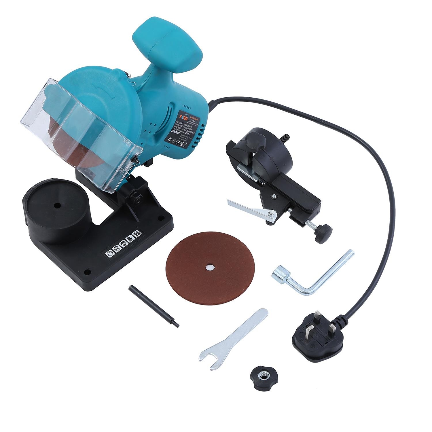 KATSU Chainsaw Sharpener 220W Electric Bench Grinder 100mm Wheel