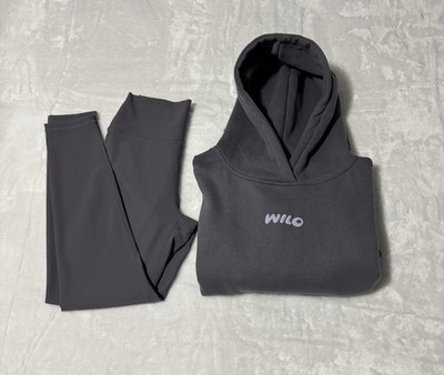 WILO THE LABEL | WELLNESS CLUB 2 PIECE | HOODIE & LEGGING | Charcoal | $166 | S
